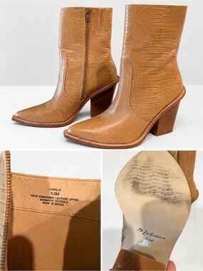 Matisse “Camille” Croc Embossed Leather Boots